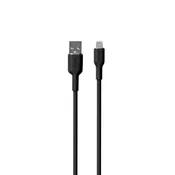 slomart Kabel Puro Soft USB-A - Lightning 1,5m silikonski - črn