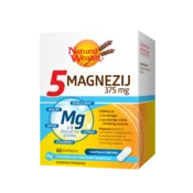 Natural Wealth 5 Magnezij 375 mg, 60 kapsul