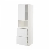 METOD/MAXIMERA Visoka omara za mv pečico+1 vr/2 pr, bela/Stensund bela, 60x60x200 cm