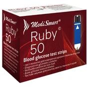 MediSmart RUBY testni lističi za merjenje sladkorja v krvi a50