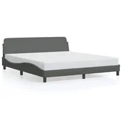 Vidaxl Posteljni okvir Dover temno siv 180x200 cm tkanina