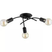 Stropni luster TORIZO 3xE27/15W/230V crni