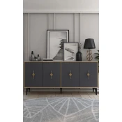 Hanah Home Konzolni sto Figora, 180x82.6x35 cm, Antracit