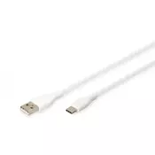 Digitus AK-300340-010-W USB kabel USB 2.0 1 m USB A USB C Bela