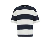 WE Fashion Majica temno modra / bela