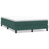 Vidaxl Box spring postelja brez vzmetnico temno zelena 160x210cm žamet