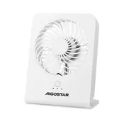 Aigostar - Stoni ventilator 5W/5V bela
