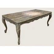 Casa Padrino luxury baroque solid wood dining table antique brown/gray - Handmade baroque style kitchen table - Luxury dining room furniture in baroque style - Baroque dining room furniture