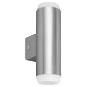 LED Zunanja stenska svetilka 2xLED/4W/230V IP44 satenasti krom