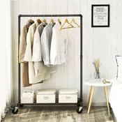 Songmics Obešalnik za oblačila 100x50x163 cm črna