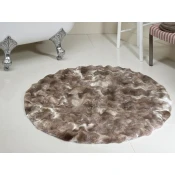 Okrugla Prostirka za kupatilo ?100cm, Braon mix
