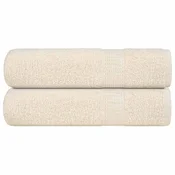 Vidaxl Brisače za tuširanje FROGN 2 kosa kremne barve 70x140 cm 360 g/m2