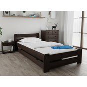 Postelja Laura 90 x 200 cm oreh Posteljno dno: Lamelno posteljno dno, Vzmetnica: Brez vzmetnice