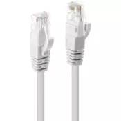 LINDY LINDY 48093 RJ45 omrežni kabel\, Patch kabel CAT 6 U/UTP 2.00 m bela 1 kos, (20419993)
