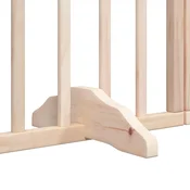 vidaXL Ograda za pse z vrati zložljiva 9 panelov 450 cm topolovina