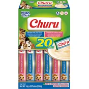 Churu Kremni pasji prigrizek, 20 x 14 g - Piščanec z morskimi sadeži