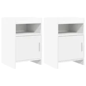 Nocni ormarici 2 pcs Bijela 40 x 36 x 60 cm Konstruirano drvo