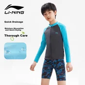 Li-Ning Dvodelni kupaci kostim za decake, Plavo-sivi