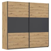 Rauch Möbel OMARA Z DRSNIMI VRATI, siva, barve aluminija, hrast artisan