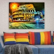 Wallity Dekorativna slika na platnu, 70x100cm, Šarena