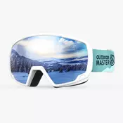 Outdoor master Otroška Smučarska Očala Happy Valley White Frame Silver Lens VLT 10%