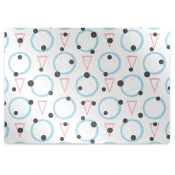 Decormat Podloga za pisalni stol Wheels and triangles 140x100 cm 15 cm