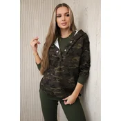 3-piece MOOR set of sweatshirt, top and leggings brown + cappuccino
