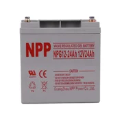 NPP NPG12V-24Ah C20=24AH T14 Gel baterije, 166x126x174x181, Sive