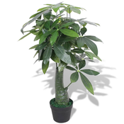 vidaXL Umetna rastlina drevo sreče v loncu 85 cm zelene barve