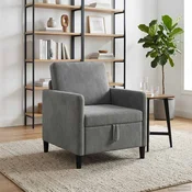 vidaXL Sofa s shrambo Temno siva 72 x 78 x 87 cm Poliester