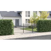 Vrtna vrata s zakljucavanjem Woerden Siva 100 x 400 cm Celik