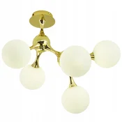 VISEČA STROPNA SVETILKA LESTENCI BALLS ZLATA MODERNA MLEČNA LED