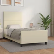 Okvir za krevet s uzglavljem krem 80 x 200 cm od umjetne kože