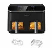 COSORI Dual Basket Chef Edition, friteza na vroč zrak, črna