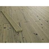 Terasna deska narebrena Zelena tlačno impregnirana 14,4 cm x 2,7 cm x 300 cm