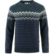 Pleten pulover Fjällräven Övik, temno mornarsko/gorsko modra (XL)
