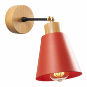 Crvena/u prirodnoj boji zidna lampa o 14 cm Manavgat – Opviq lights