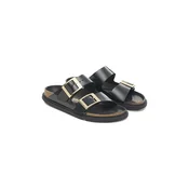 Sneakers Birkenstock Arizona Droplet Buckle Natural Leather Patent High-Shine Black EUR 38