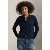 Polo Ralph Lauren Pletena jopica 211972110502 Mornarsko modra Slim Fit