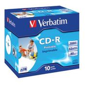 Verbatim CD-R Imprimable AZO 52x, Printable 10pcs in box 43325