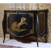 Casa Padrino luxury baroque sideboard black/antique gold - Handmade solid wood cabinet with 2 doors - Luxury furniture in baroque style - Baroque furniture - Luxury quality - Made in Italy