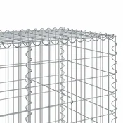 Gabionska košara s poklopcem 650x100x100 cm pocincano željezo