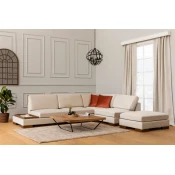 Atelier del Sofa Tulip Corner Right With Pouf Ugaona garnitura, Bež