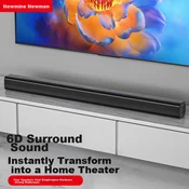 Newmine Soundbar U5PLUS, Bluetooth, 1800 mAh, Crni