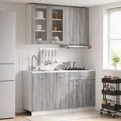 Kuhinjska jedinica LYON 4 pcs Siva Sonoma Konstruirano drvo