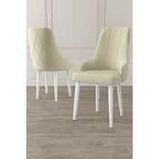 HANAH HOME Set 6 stolica Trex Cream White