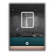 shumee LED osvetljeno ogledalo 55x60 vodoodporno IP65 s stikalom na dotik