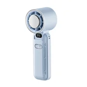 INF Zložljiv prenosni ventilator 3600mAh z ledenim načinom in LED zaslonom Blue, (5000310101)