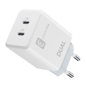 CellularLine dvojni polnilec APPLE 35W, bel