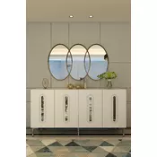 HANAH HOME Komoda Rany 150 White Silver